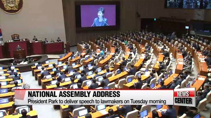 President Park to address Nat'l Assembly to call for passage of urgent bills