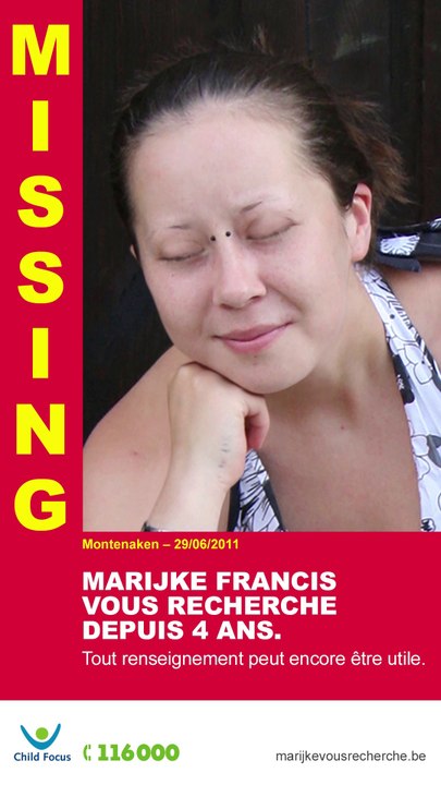 Marijke Francis (21 ans, disparue à Berloz en 2011)