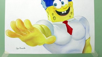 Speed Drawing - SpongeBob  Sponge Out of Water by Tiger Tomato