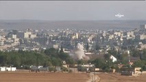 Kobani'de büyük patlamalar: IŞİD hedefleri böyle vuruldu (Canlı yayında peş peşe patlama anları)