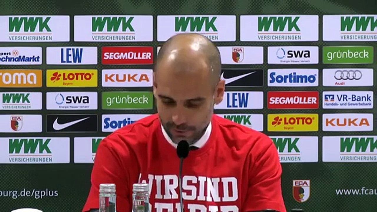 Pep Guardiola- Robert Lewandowski kann noch besser werden - FC Augsburg - FC Bayern