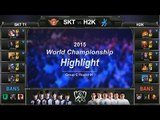 [게임코치] 2015 롤드컵 하이라이트 Group C #01 SKT T1 vs H2K (LoL World Championship 2015 Highlight)