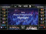 [게임코치] 2015 롤드컵 하이라이트 Group A #03 FW vs KOO (LoL World Championship 2015 Highlight)