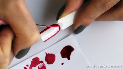 Линейный омбре гель лаком. Полосатый градиентный маниюр на гель лаке