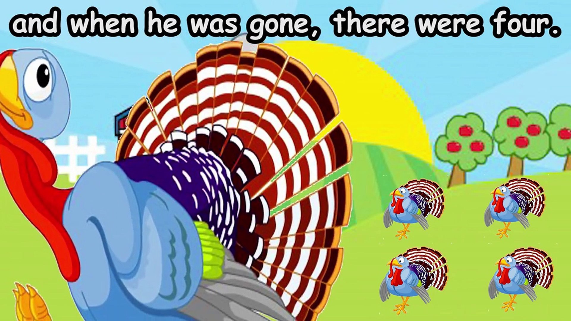 ⁣Thanksgiving Songs for Children Ten Little Turkeys Kids Song by The Learning Station