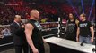 Dean Ambrose confronts Brock Lesnar during their WWE Fastlane contract signing - WWE Raw, Feb. 8, 2016