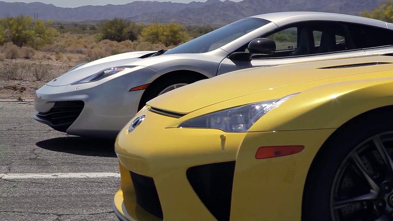Bugatti Veyron vs Lamborghini Aventador vs Lexus LFA vs McLaren MP4-12C - Head 2 Head