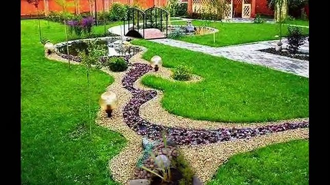 Оформление участка камнями Фото