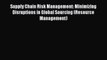 Read Supply Chain Risk Management: Minimizing Disruptions in Global Sourcing (Resource Management)