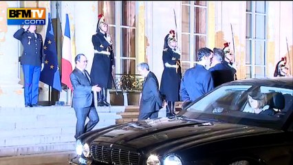 David Cameron reçu à l'Elysée par François Hollande