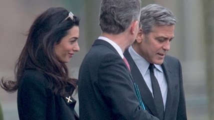 George et Amal Clooney rencontre Angela Merkel pour parler de la crise des réfugiés