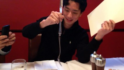 Impressive Spinning Fork Trick