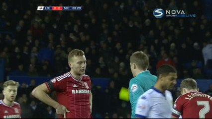 Ben Gibson Red Card  -Leeds United 0-0 Middlesbrough