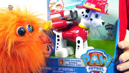 Paw Patrol JUMBO Action Pup Marshall Kids Toy Review Nick jr Spin Master