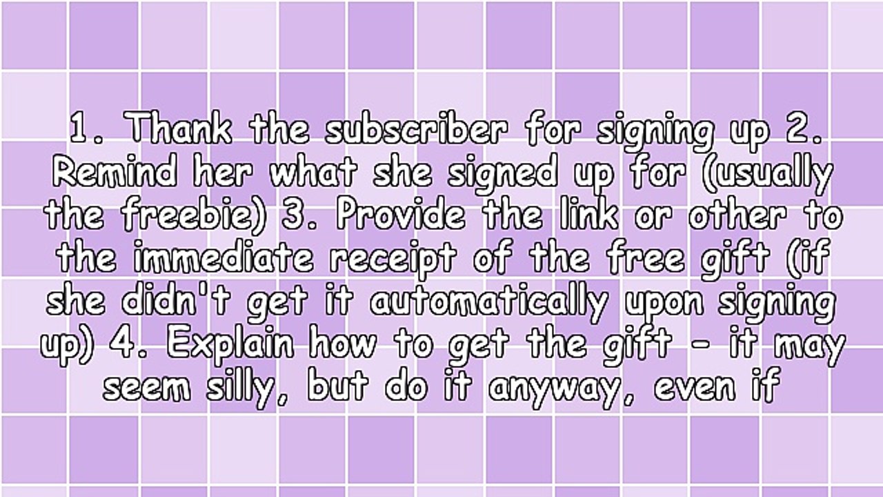 Powerful Email Marketing - The Welcome Message