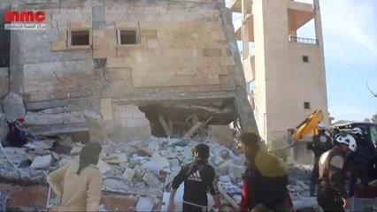 Hunt for survivors in rubble of bombed MSF hospital in Syria