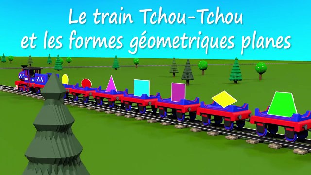 Les formes géometriques pour les tout petits. Dessin animé éducatif. Le train Tchou-Tchou.