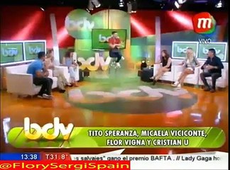 Visita de Flor Vigna, Cris U, Tito Speranza y Mica en Bien de Verano 15-02-16