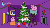Pintando la casa de peppa pig para Navidad