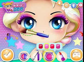Modern makeup baby Chibi Elsa - Princess makeup games for kids Disneya