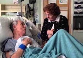 Elderly Couple Sing to Each Other in Hospital