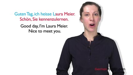 Learn German - German in Three Minutes - How to Introduce Yourself in German