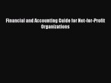 Read Financial and Accounting Guide for Not-for-Profit Organizations Ebook Free