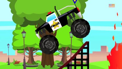 Monster Truck | Police Monster Truck | Kids Car Video