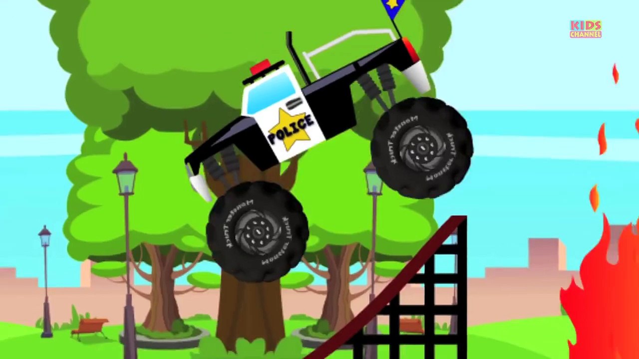 Monster Truck | Police Monster Truck | Kids Car Video