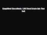 Download Simplified Classifieds: 1001 Real Estate Ads That Sell Free Books