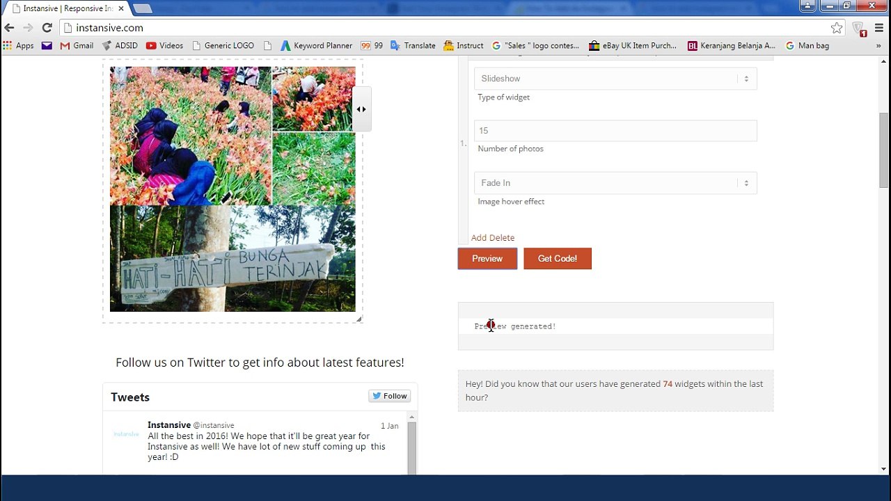 how to add instagram widget to blogger