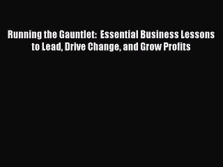 PDF Running the Gauntlet:  Essential Business Lessons to Lead Drive Change and Grow Profits