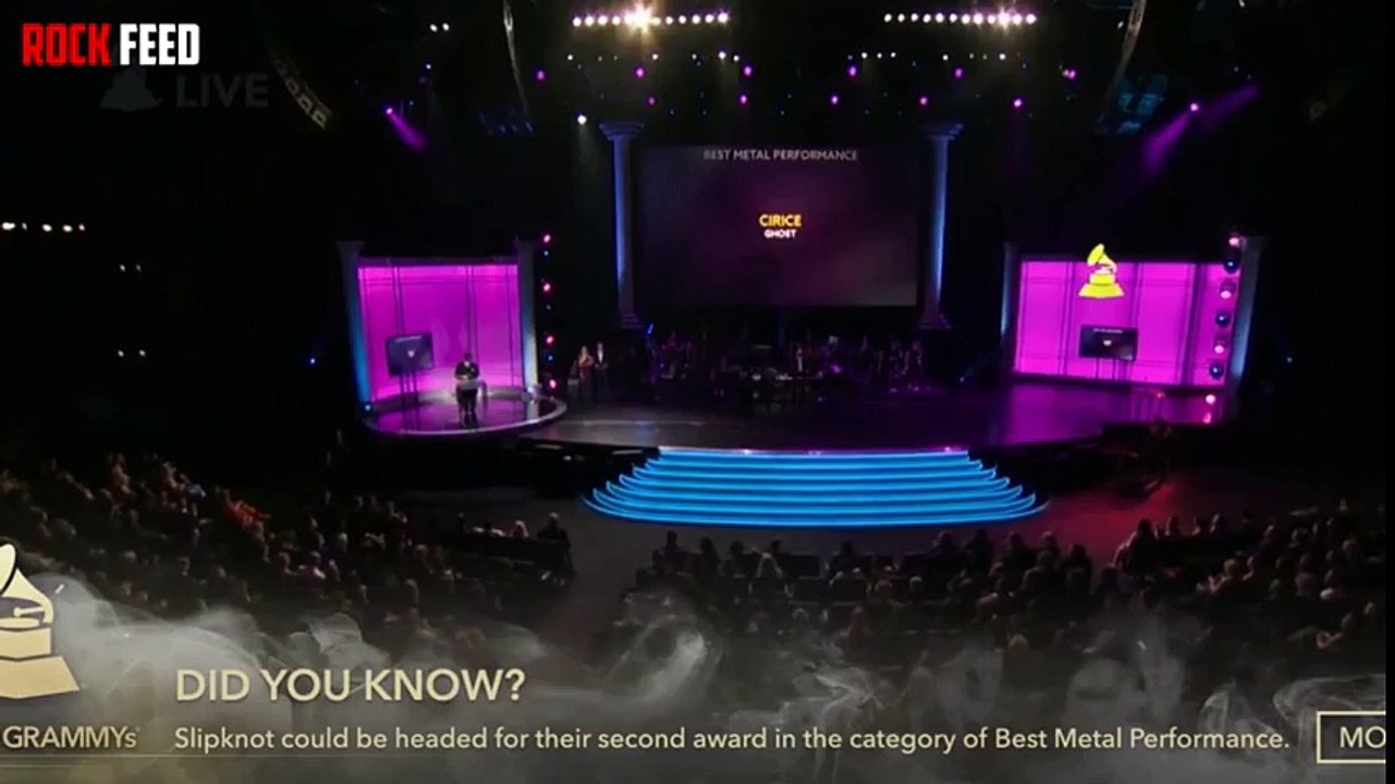 Ghost Wins Best Metal Performance - Rock Feed - 2016 Grammy Awards - YouTube