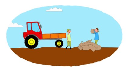 Мультик - Раскраска. Учим Цвета - Тракторы - Часть 3