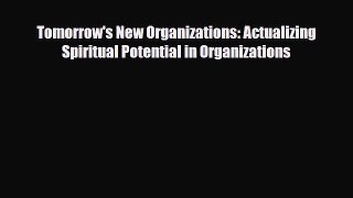 PDF Tomorrow's New Organizations: Actualizing Spiritual Potential in Organizations Read Online