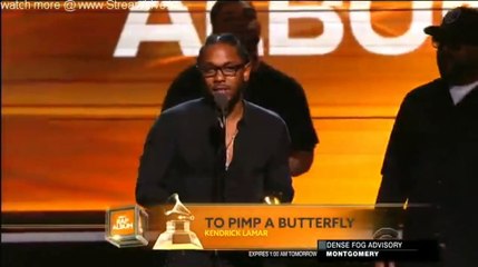 Kendrick Lamar WINS Best Rap Album Grammy Awards 2016