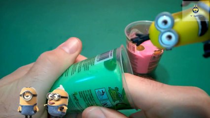 Лизун в бочках и Миньоны Мультфильм для детей Minions and Farting Cup Slime
