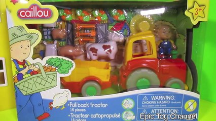 CAILLOU Full Video with PEPPA PIG [Nickelodeon] Toy Demonstration Caillou Toy Farm Set Parody