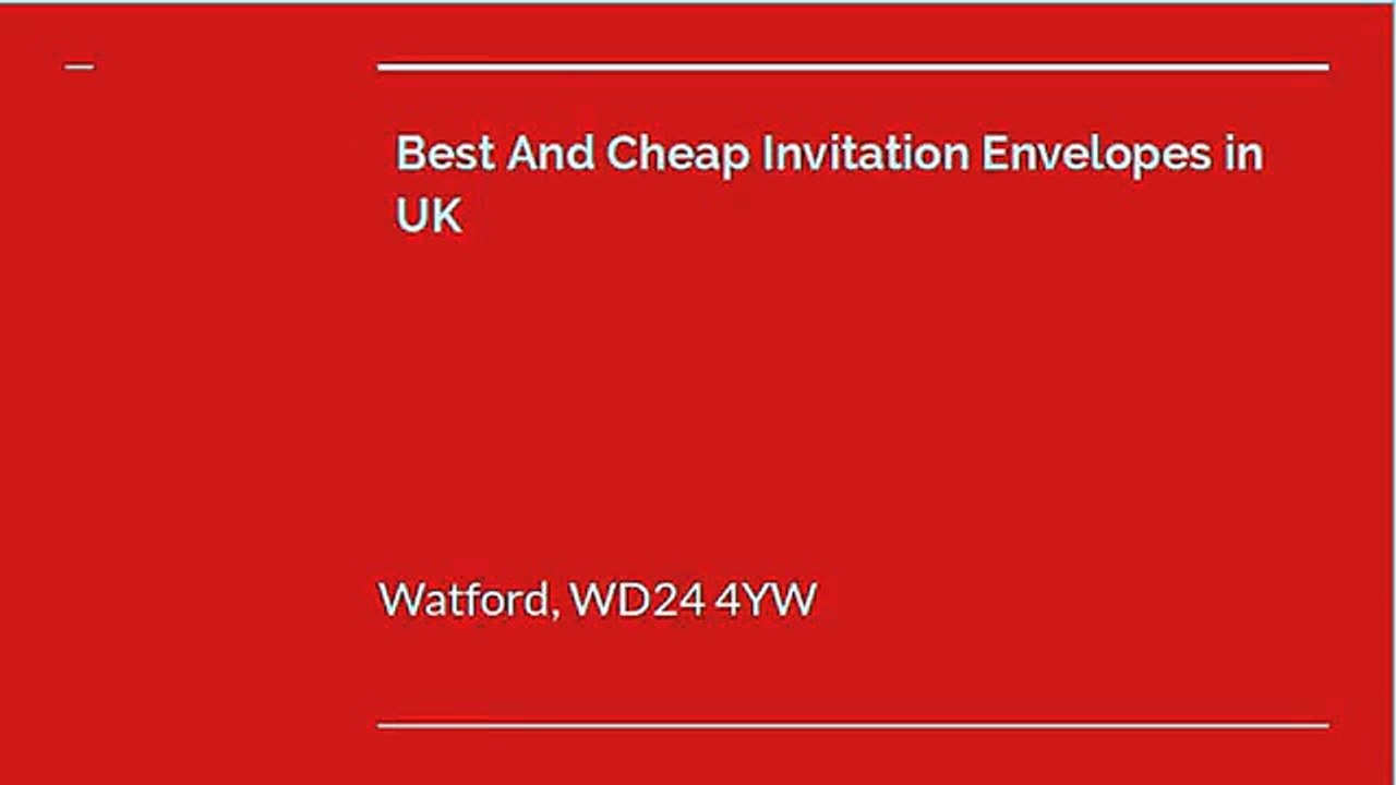 Best And Cheap Invitation Envelopes in UK
