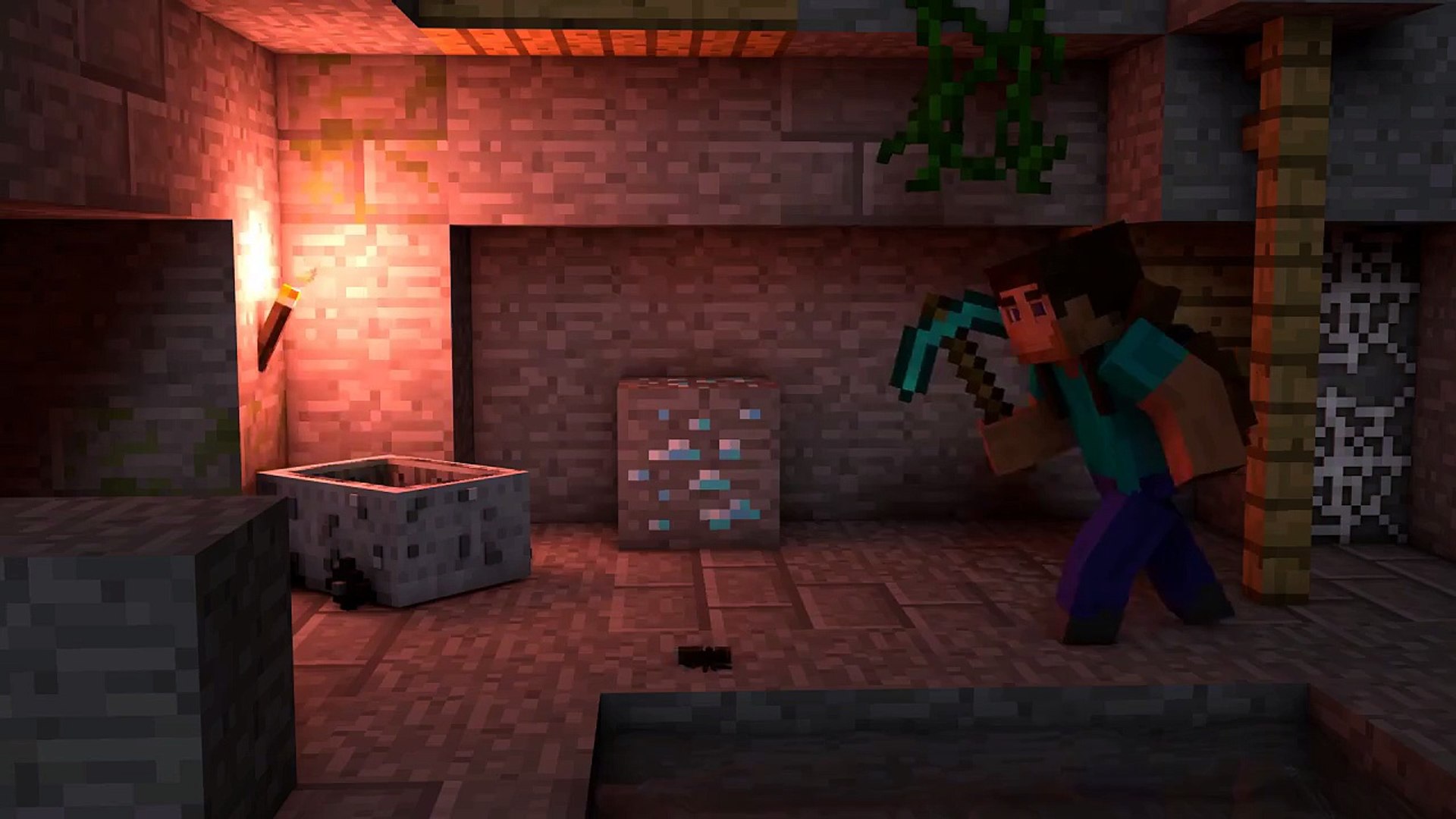 ⁣Minecraft Animation - MINING FAIL RAGE (Animated Short)