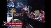 WWE Network- Big Show chokeslams Brock Lesnar through the announce table- SmackDown, Oct. 31, 2002