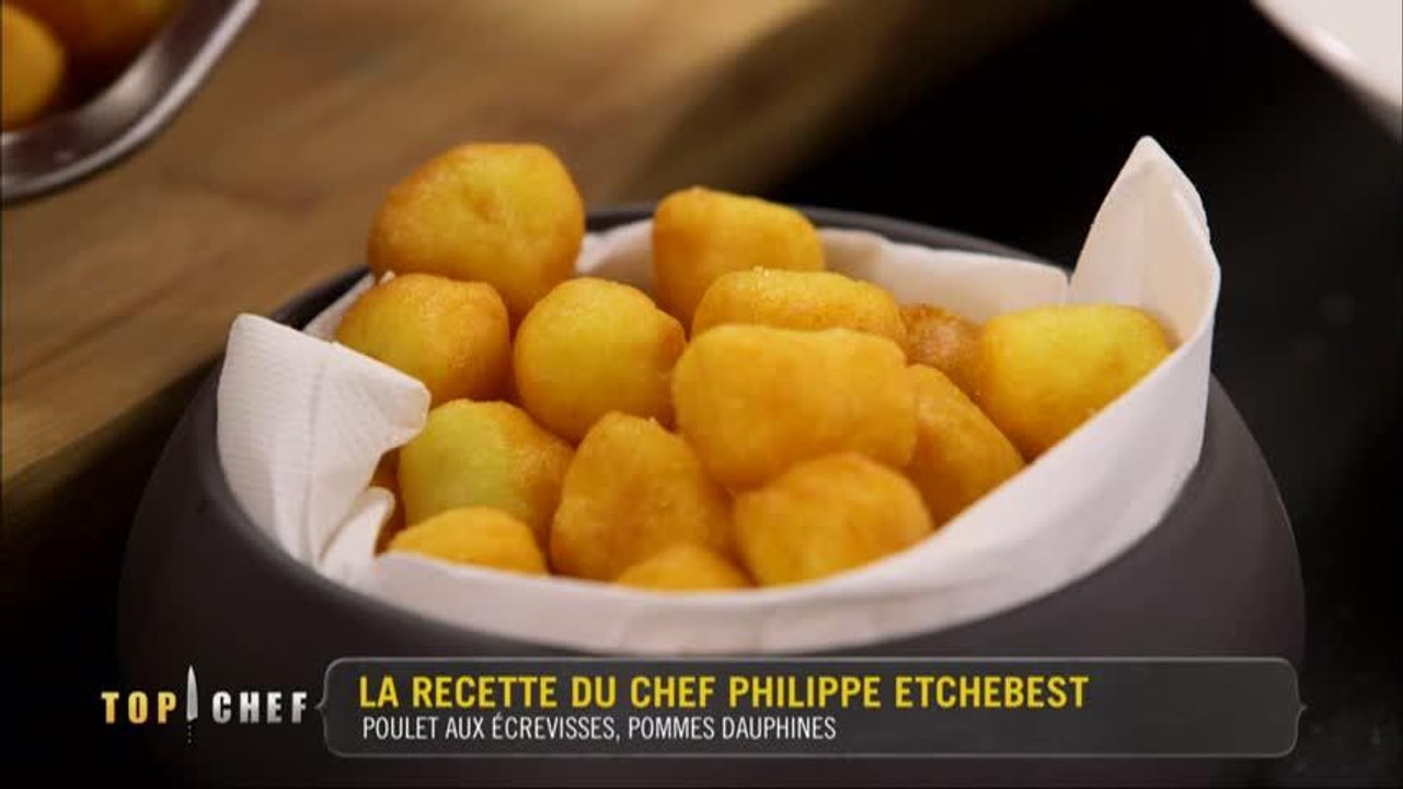 Poulet aux écrevisses et pommes dauphines par Philippe Etchebest 4/4