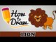 How To Draw A Lion - Easy Step By Step Cartoon Art Drawing Lesson Tutorial For Kids & Beginners
