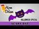 How To Draw A Scary Bat - Halloween Special - Easy Drawing Lesson With Colouring