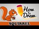 How To Draw A Squirrel - Easy Step By Step Cartoon Art Drawing Lesson Tutorial For Kids & Beginners