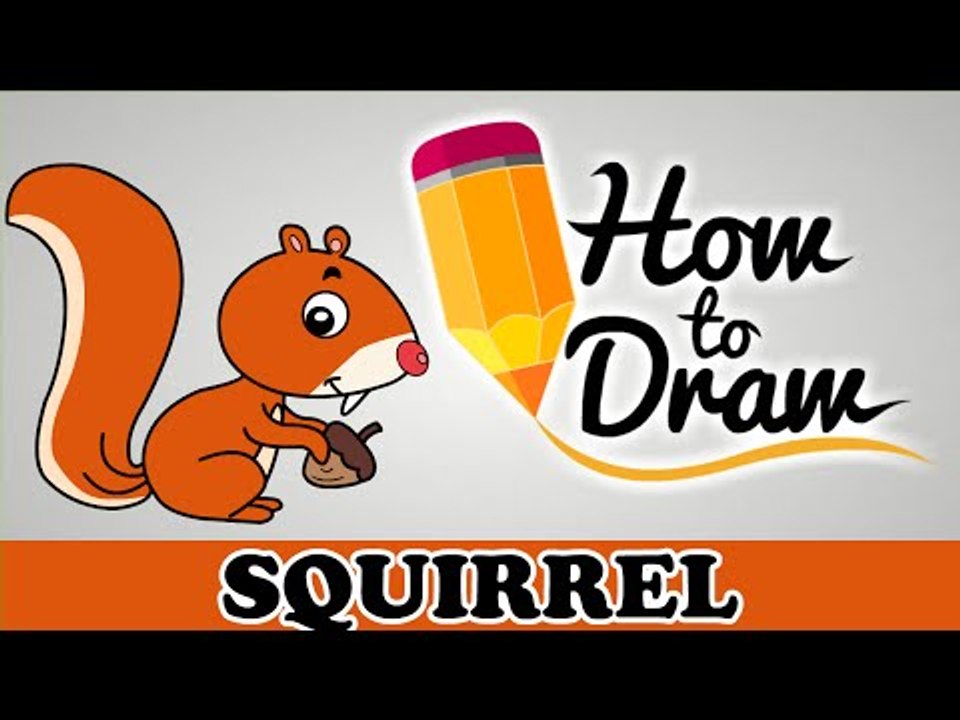 How To Draw A Squirrel - Easy Step By Step Cartoon Art Drawing Lesson Tutorial For Kids & Beginners