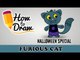 How To Draw A Furious Halloween Cat - Halloween Special - Easy Drawing Lesson With Colouring