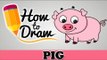 How To Draw A Cute Pig - Easy Step By Step Cartoon Art Drawing Lesson Tutorial For Kids & Beginners