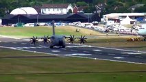 Dramatic Airbus A400M Airshow Takeoff.