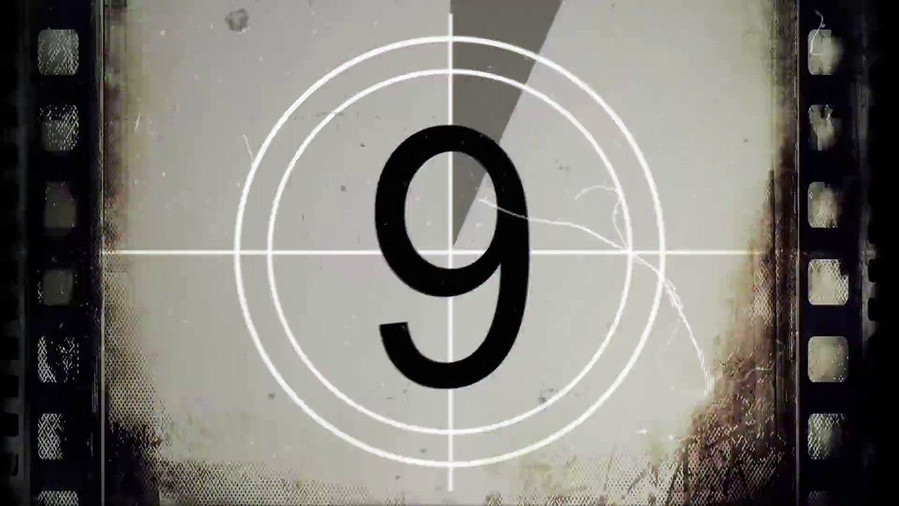 Countdown Film Clutter 02 - free HD transition footage